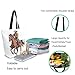 ZzWwR Fashion Extra Large Shoulder Tote Bag, Cowboy Riding Horse Canvas Durable Daily Weekender Handle Bag Ideal for Gym Picnic Yoga Beach Travel Kitchen Market Grocery Shopping