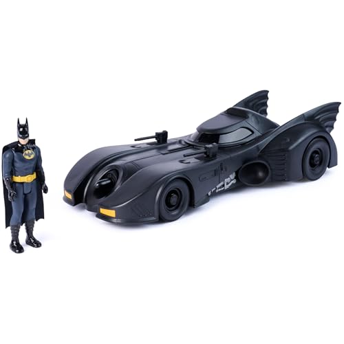 Spin Master DC Comics, Batman '89 Batmobile & Batman Action Figure Set, 4-Inch Retro Batman Action Figure for Collector’s Edition, for Fans Aged 4+