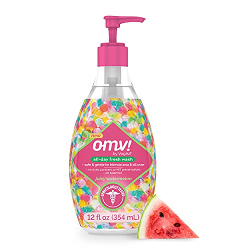Vagisil OMV! All-Day Fresh Intimate Feminine Wash for Women, Gynecologist Tested, Juicy Watermelon Scent, 12 Oz Bottle, Pack of 1