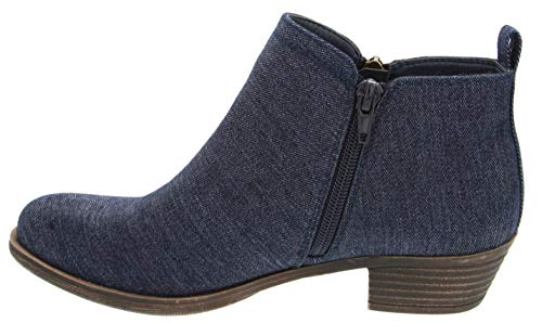 Rampage Women's Tarragon Ankle Bootie Dark Denim 7.5