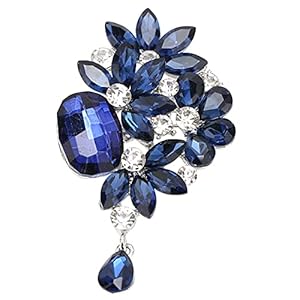 Broches van imitatiekristal, broches van imitatiekristalbloemen Gemakkelijk op te bergen en te dragen Vintage…