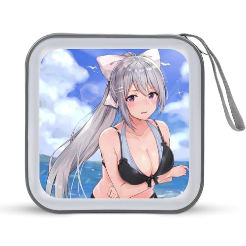 にじさんじ CDケース プラケース DVD収納ケース CD収納ボックス ディスクケース 防水 メディアケース 大容量 40枚収納 小型 持ち運び便利 薄型 ファスナー付 旅行