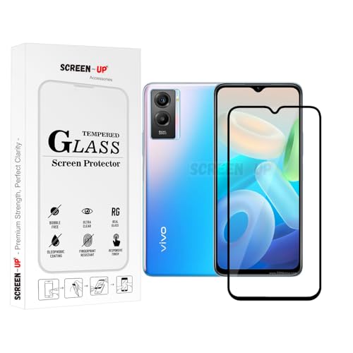Image of ScreenUp Tempered Glass For Vivo Y72t - Ultra Clear, 9H Scratch Resistant, Full Coverage, Easy Install Screen Protector