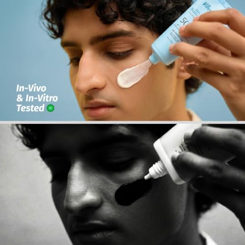 Image of Vilvah Skin Finish Sunscreen SPF 50 PA++++ | No White Cast, Water-Resistant Sunscreen | Hydrating, Lightweight, Non-Greasy | UVA & UVB Protection with Natural UV Filters & Rice Milk | Unisex, For All Skin Types | 30g