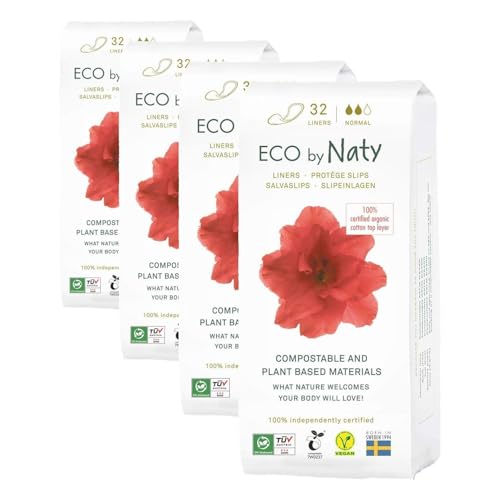 Eco by Naty, Salvaslip, Normal, 32 unidades (Paquete de 4)