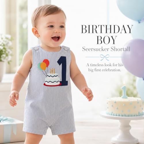 Image of Mud Pie Baby Boys 1st Birthday Outfit, Birthday Boy Onesie, 12-18 Months