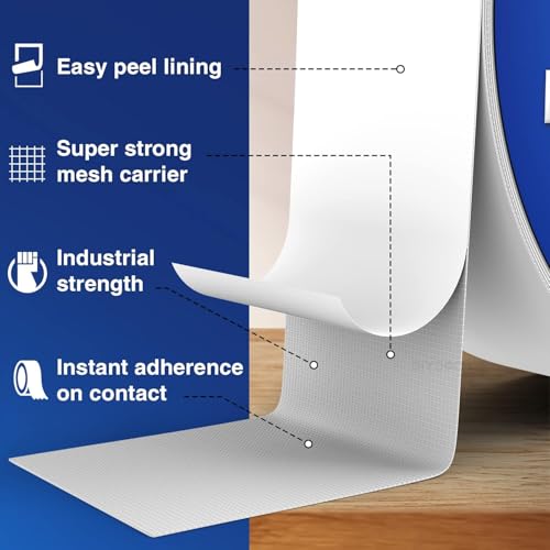 DIY Doctor XL Heavy Duty Double Sided Carpet Tape - 2 Pack (30m length x 50mm width) – Secure Rugs & Carpets on Any Surface – Long-Lasting & Reliable Grip