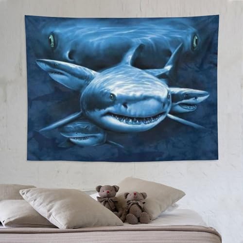 Requin tapisserie murale pour habiller un grand mur vide de chambre