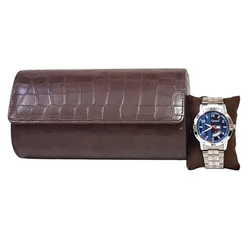 Image of THE CASE PU Leather Premium Smart Watch Case for Men & Women For 3 Slots Watch Roll Organizer