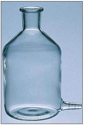 Kontes KC14607-5000 Plastic Safety Coated Narrow Mouth Reservoir Bottle with Bottom Hose Outlet, 5000ml Capacity