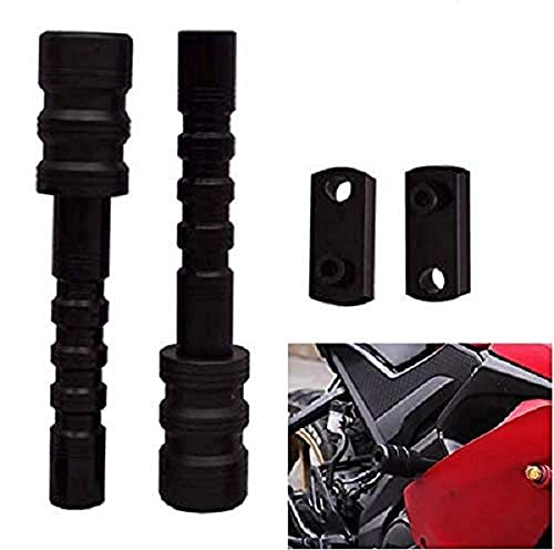 Vagary CNC Frame Slider Crash Protectors for KTM DUKE200/390 Kawasaki Ninja and R15 V3 TVS Bike Crash Guard (BLACK)