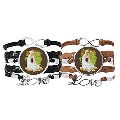 Bracelet amour couple cuir corde arhats cadeau symbolique