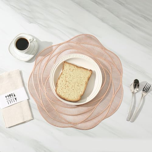 Set de table rose résistant hautes températures avec dessous de verre isolant