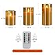 LED Flackernde Flamme Kerzen, Led Outdoor Kerzen mit Fernbedienung und Timer, Bewegliche Elektrische Echtwachskerzen im Glas,Teelichter kerzen 3er-Set für Xmas,Wohnzimmer Home Deko(4/5/6 inch,Gelb)