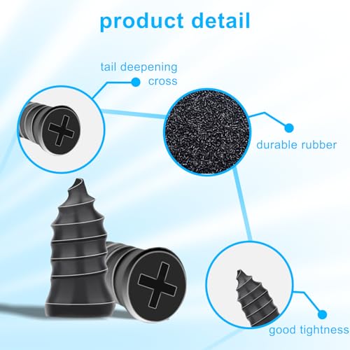 Image of 36pcs Tire Repair Rubber Studs, Vacuum Tire Repair Kit Spiral Rubber Studs, Tire Screw Plugs Quick Repair Tool, Motorcycle, Truck, Tractor Tire Flat Tire Repair Do-It-Yourself Tire Repair Studs
