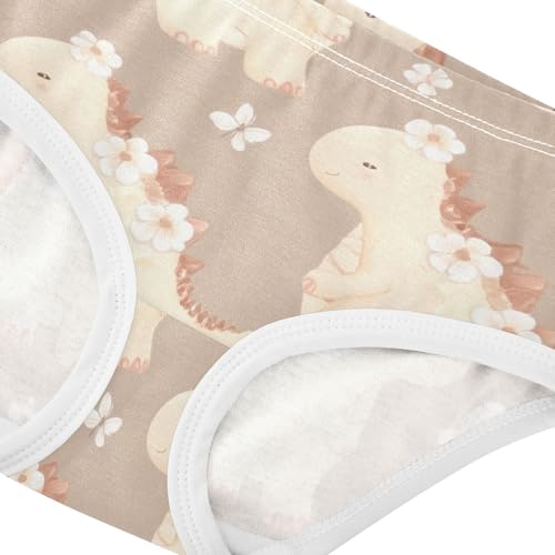 Fun Print Girls Underwear Toddler 2t Cotton Girl Panties Cute Cute Beige Dinosaurs Brown Kids Briefs Undies4