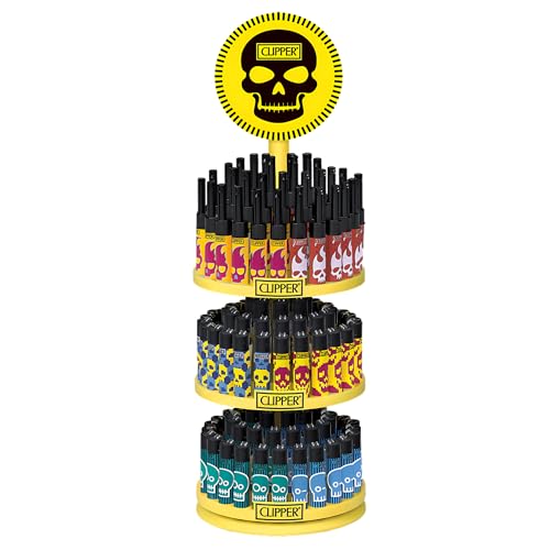 Design Unico con Grafica Skulls: Ogni accendino e accendigas presenta un design distintivo con stampe di teschi in vari stili e colori, perfetti per chi ama esprimere la propria personalità attraverso accessori audaci e creativi. Accendini Clipper Large: Dotati di sistema a pietrina con fiamma regolabile, questi accendini sono ricaricabili e dispongono di una pietrina sostituibile, garantendo una lunga durata e un utilizzo sostenibile.