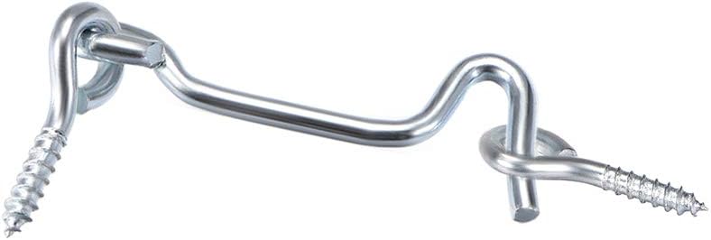 uxcell 1.7" Cabin Eye Latch Gate Door Swivel Hook, for Wood Window Door with Mounting Screws 15pcs