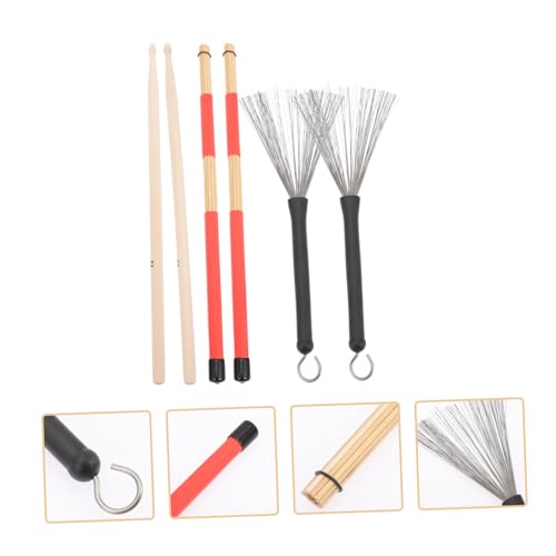 Set de baquetas y escobillas para batería con bolsa miniatura 5