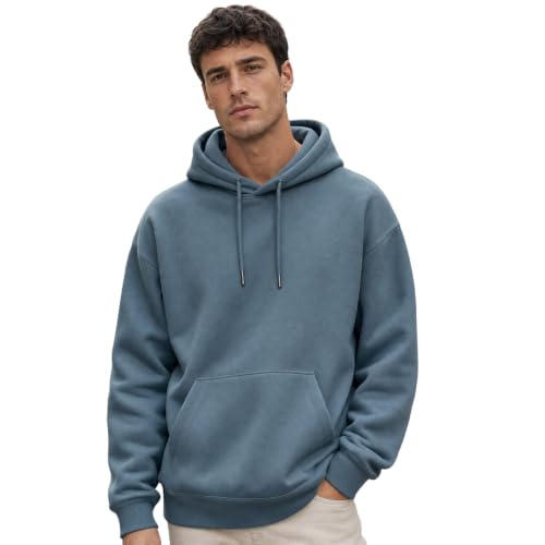 Image of Nobero Heavy Duty Oversized Solid Hoodie for Men | Hoodies for Men | Oversized Fit | Solid Colour | Thick Fleece Fabric | Drawstring Hood