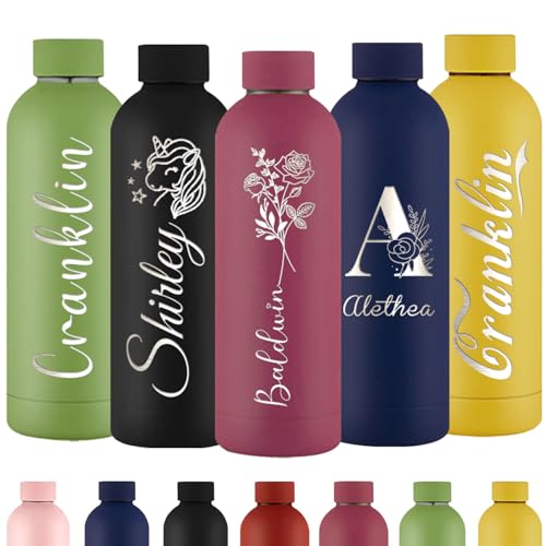Personalisierte Trinkflasche Gravur Wasserflasche mit Namen...