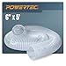 POWERTEC 70239 PVC Dust Collection Hose (6 Inch x 5 Feet) | Flexible Clear Vue Heavy Duty PVC Hose