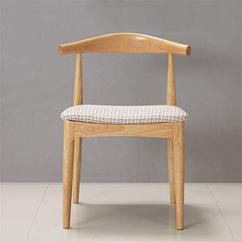 Renovation House Floor Chair Household Chair Presidential Chair Casual Coffee Chair Stylish Ash Wood Ring Chair Desk Chair Comfortable Sitting and Stable (Color : Black Size : 78 * 45 * 50CM) image 5