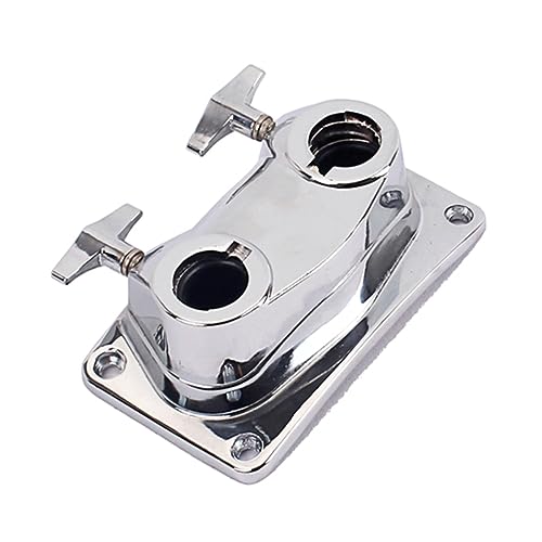 HANABASS Durable Double Hole Drum Connector Clamp Lightweight Mount Bracket for Cymbal Holder Secure Percussion Accessory for Drum Kit Easy to Carry and Use
