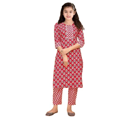 Image of Printed Ethnic Wear for Girl | Casual Wear Outfit for Girls | Girls Salwar Suit Set for Regular wear