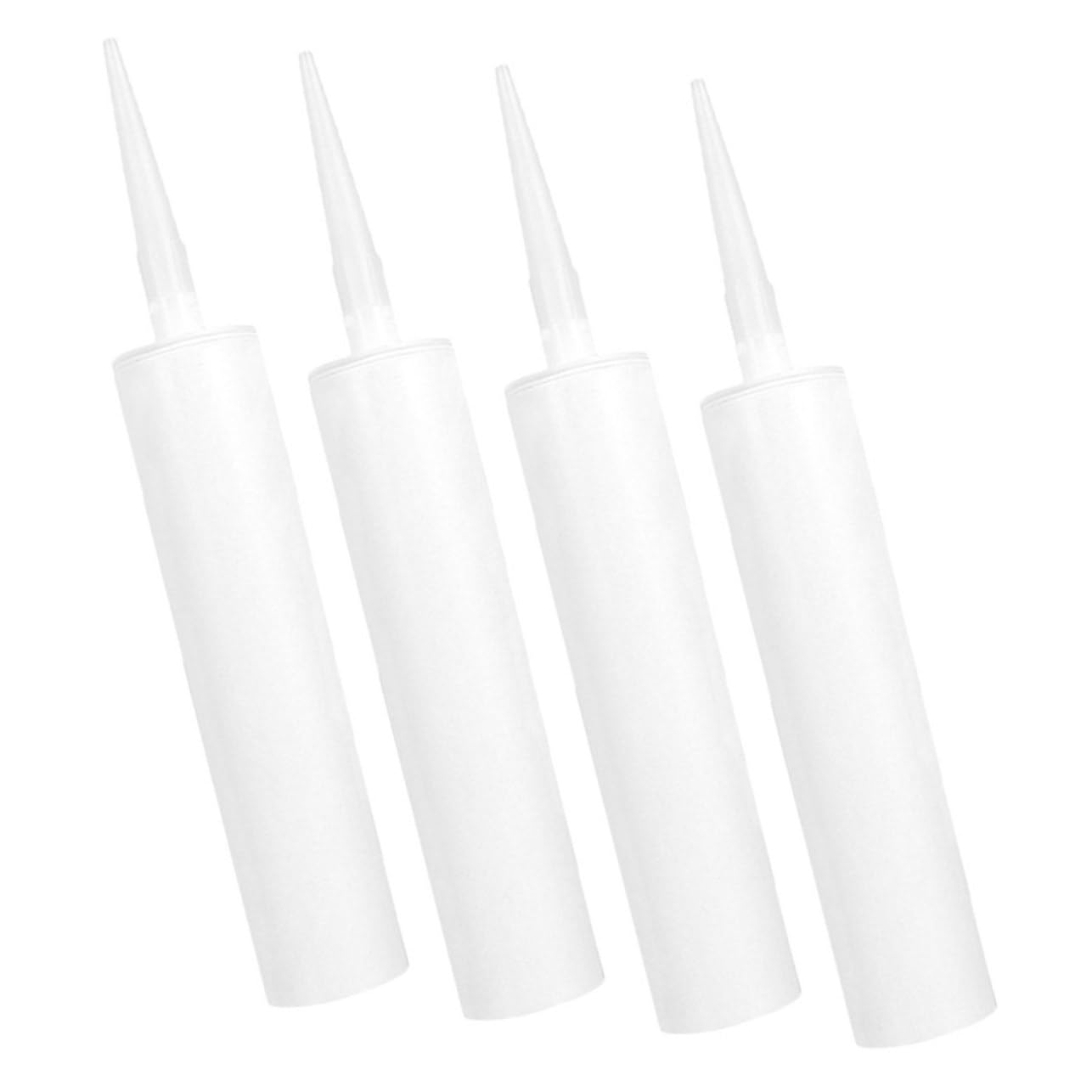 Angoily 4 Ensembles Tube Vide De Mastic De Beauté Tubes De Calfeutrage Du Mastique Scellant Jointoyer Tubes De Mastic Vides Calfater Scellage Plastique Blanche 4 Pièces * 4