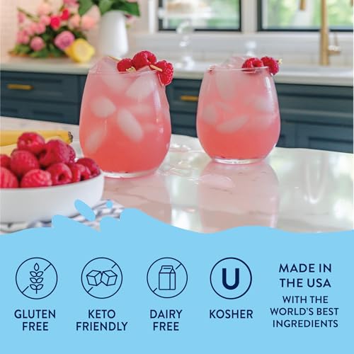 Jordan's Skinny Mixes Sugar Free Syrup, Raspberry Flavor, Fruit Flavored Water Enhancer, Drink Mix for Ice Tea, Lemonade & More, Zero Calorie Flavoring, Keto Friendly, 25.4 Fl Oz, 1 Pack