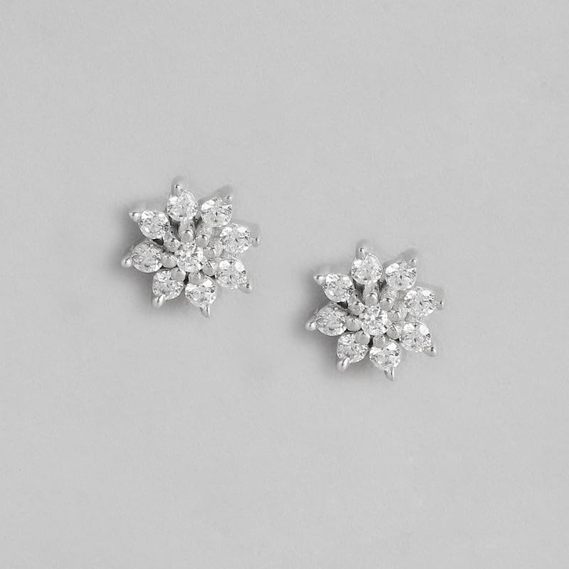 925 Sterling Floral Infinity CZ Combo Jewelry Set