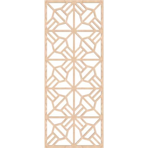 Image of 17 3 /8 inchW x 44 3 /8 inchH x 3 /8 inchT Auburn Decorative Fretwork Wood Wall Panels, Red Oak