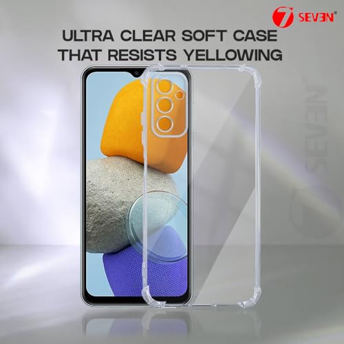Image of 7SEVEN Back Cover for Samsung Galaxy M23 | F23 5G Transparent Mobile Back Case Shock Proof Design Camera Edges Protection Crystal Clear Phone Case Silicon Soft TPU and Flexible Bumper Phone Cover