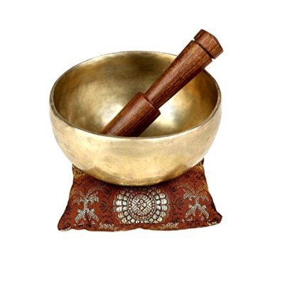 - Grandi campane tibetane tibetane fatte a mano con cuscino (cuscino) e bastone (maglio) - Campane tibetane da meditazione