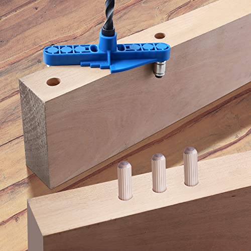 Ruitool Dowel Jig Kit Self-Centering Line Scriber, Center Locator, Drill Guide Straight Hole Puncher, Wood Dowel jig, Drilling and Marking Tools for Woodworking