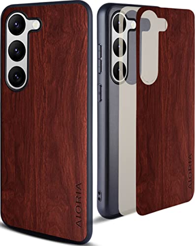 Samsung Galaxy S23 �P�[�X �E�b�h�p�^�[�� �X�^�C���b�V���ŏ�v�Ȍg�ѓd�b�P�[�X ���ӂ�� �ؖڕ� �ی� Samsung Galaxy S23 5G (brown)
