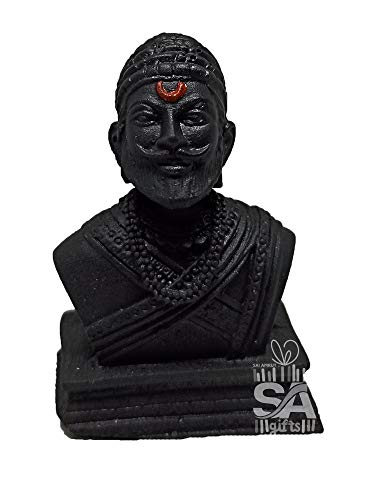 Image of S A Gifts Sai Amrut Chhatrapati Shivaji Maharaj The Legend of Maharashtra Statue for Car Dashboard 6CM (Design 7)