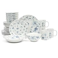 マーサスチュワート　新品１２枚セット Amazon.co.jp: Martha Stewart 牡丹 12ピース 磁器フローラル