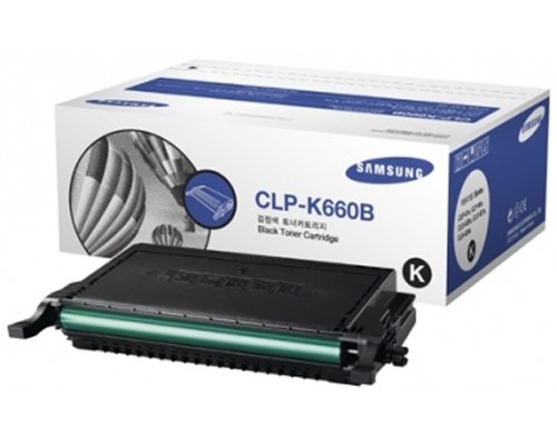 Toner d'origine Samsung CLP-K660B Noir ideal pour les impressions de rapports de bureau