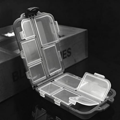Set portátil para pesca con caja de aparejos de 10 compartimentos, multifuncional, color negro miniatura 4