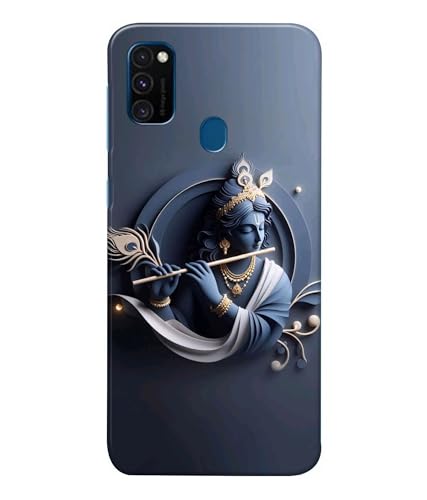 Image of Lord Krishna 3D Effect Printed Hard Back Case Cover Compatible for Samsung Galaxy M21 / Samsung Galaxy M30S (Multicolor) - D1661
