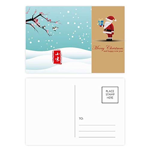 Cartes postales circulaires pour vos vœux d'hiver lot de 20 pièces légères