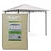 parpyon® Telo Gazebo 3X3 Copertura in Tessuto Poliestere 100% - Telo per Gazebo da Giardino Esterno Vari Modelli – mt 3x3-3x4-3x2 Colore Beige arredo Giardino (3X3 Style)