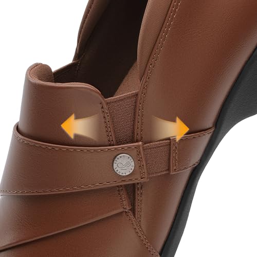 Image of DREAM PAIRS Loafers for Women Slip-on Dressy Comfortable Business Casual Work Office Faux Leather Loafer Shoes with Arch Support