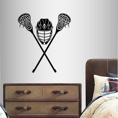 Vinilo Decorativo Infantil Casco Lacrosse Removible miniatura 1