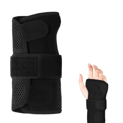 GXGM 1 Pezzo Tutore Polso Sinistro,Polsiera per Tendinite Polso,Per Uso Quotidiano, Traspirante Polsiera Ortopedica per Tendinite,Artrite,Distorsione,Unisex,M (Nero)