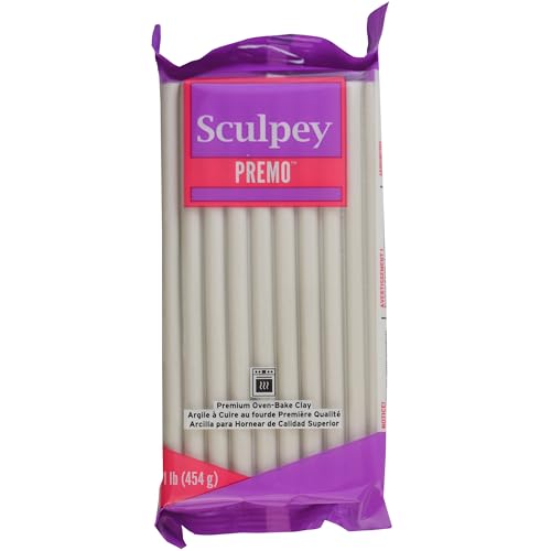 Sculpey Premo: Pearl - 1lb Bar, Polymer Oven-Bake Clay, Non-Toxic, Sculpt-Model, Jewelry-Figurines-Home Décor Projects, Adult Art-Crafts Supplies