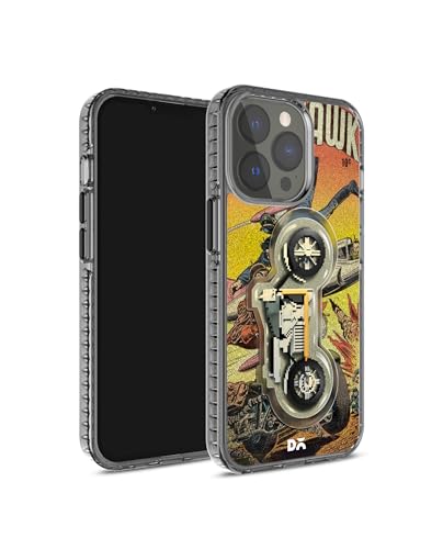 Image of DailyObjects Case for iPhone 15 Pro Max Compatible with Mag-Safe Wireless Charging, Stride 2.0 Black Hawk Slim Shockproof Back Cover with Inner Magnetic Ring