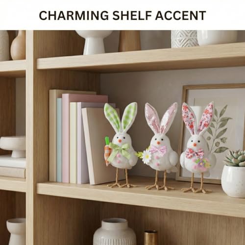 50% de descuento en figuras de felpa de conejo de Pascua LONEA